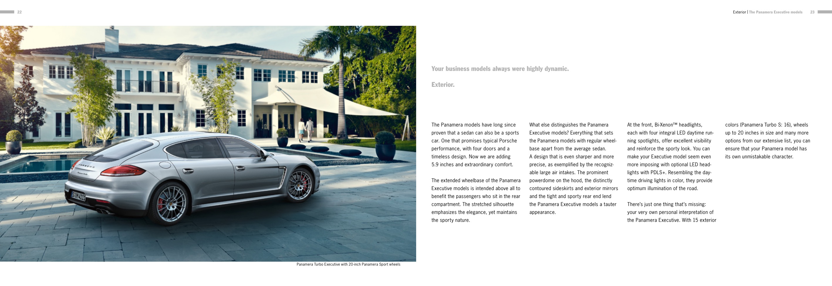 2014 Porsche Panamera Executive Brochure Page 12